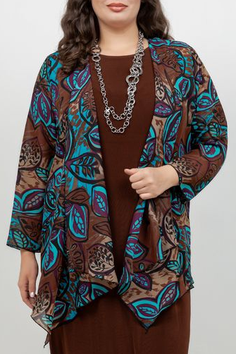 Vikki Vi Brown Figgy Swing Cardigan