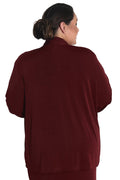 Vikki Vi Silky Classic Wine Kimono Jacket