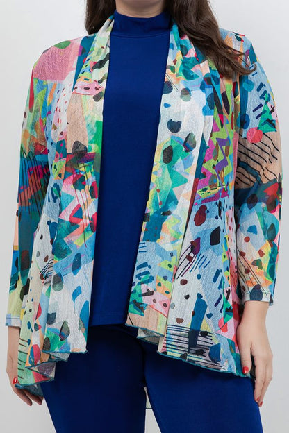 Tops Jess and Jane Colorful Moderne Mesh Jacket