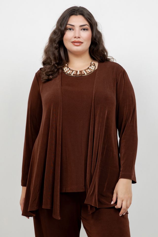Vikki Vi Classic Bronze Swing Cardigan