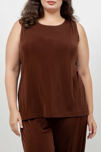 Vikki Vi Classic Bronze Sleeveless Shell