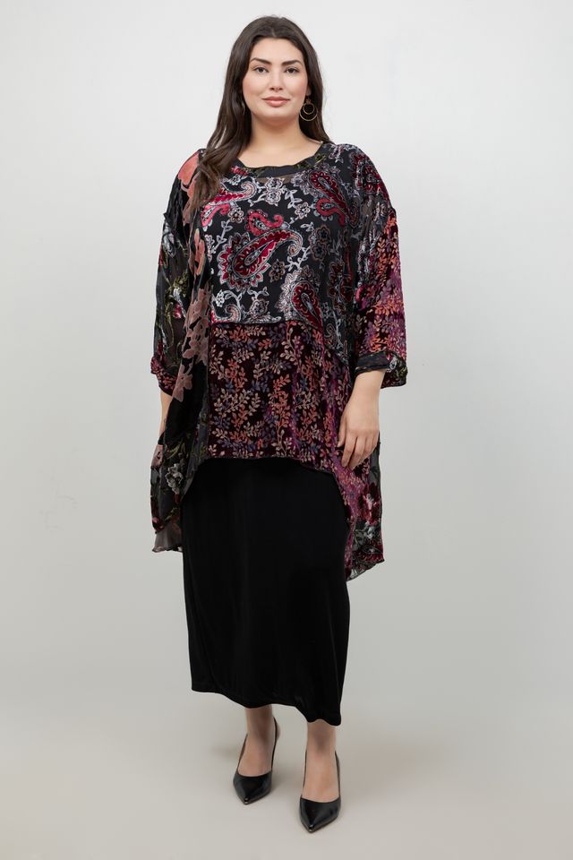 Tops Burgundy Velvet Whisper Top