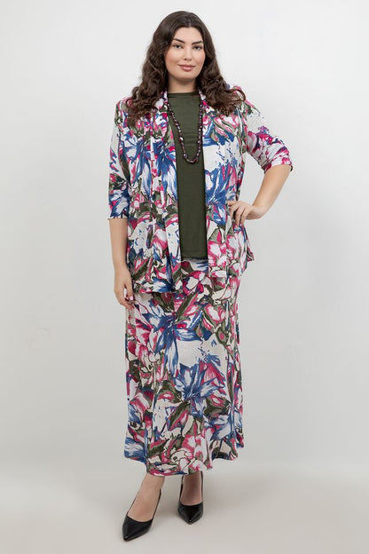 Vikki Vi Jersey Georgia Floral 3/4 Kimono Jacket