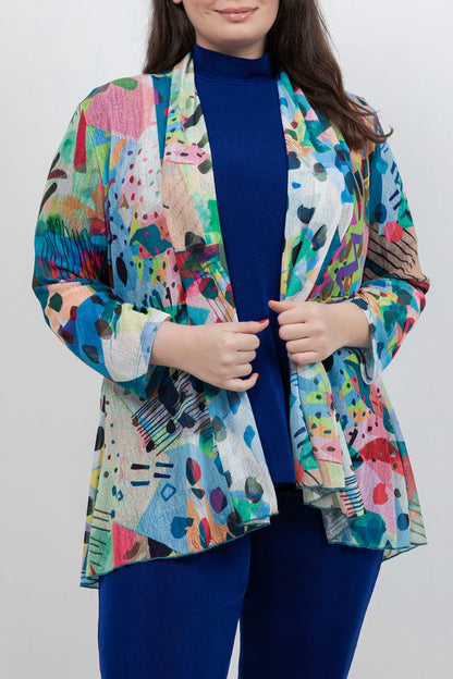 Tops Jess and Jane Colorful Moderne Mesh Jacket