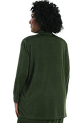 Vikki Vi Silky Classic Olive Kimono Jacket