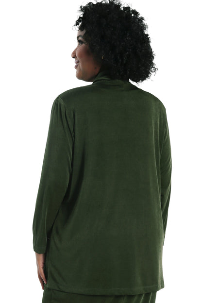 Jackets Vikki Vi Silky Classic Olive Kimono Jacket
