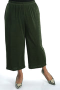 Vikki Vi Silky Classic Olive Crop Pant