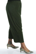Vikki Vi Silky Classic Olive Crop Pant