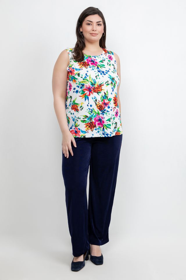 Tops Vikki Vi Jersey Spring Floral Tank