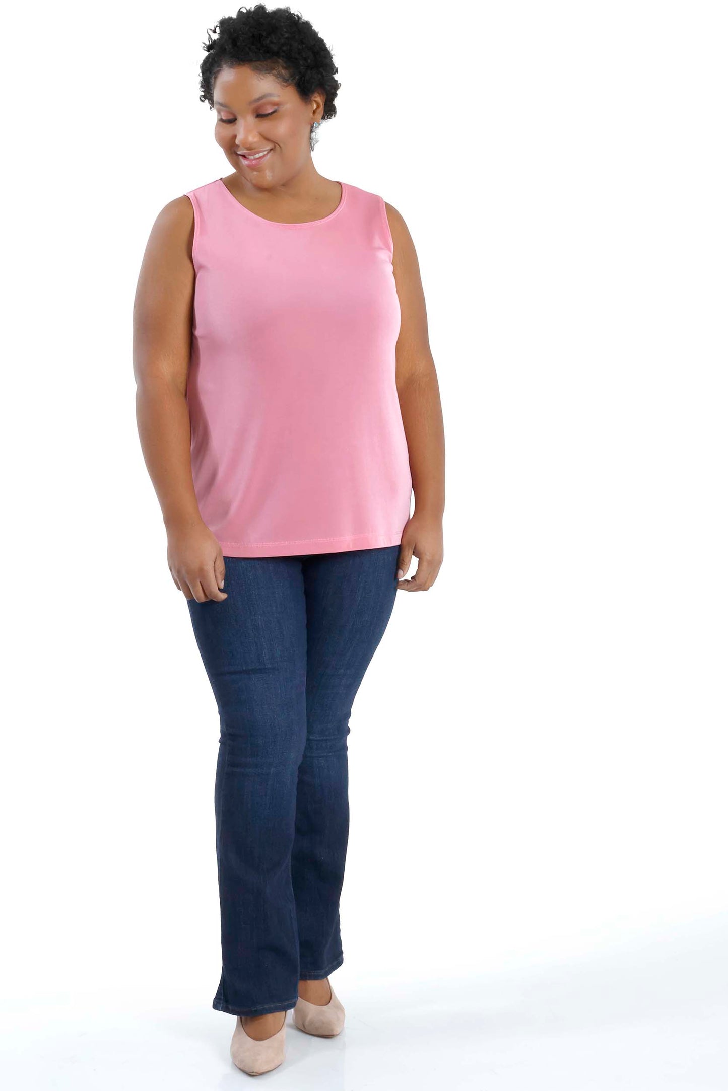 Tops Vikki Vi Classic Carnation Sleeveless Tank