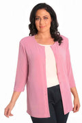 Vikki Vi Classic Carnation 3/4 Sleeve Cardigan