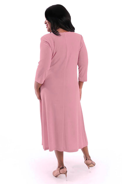 Dresses Vikki Vi Classic Carnation 3/4 Sleeve A-Line Dress