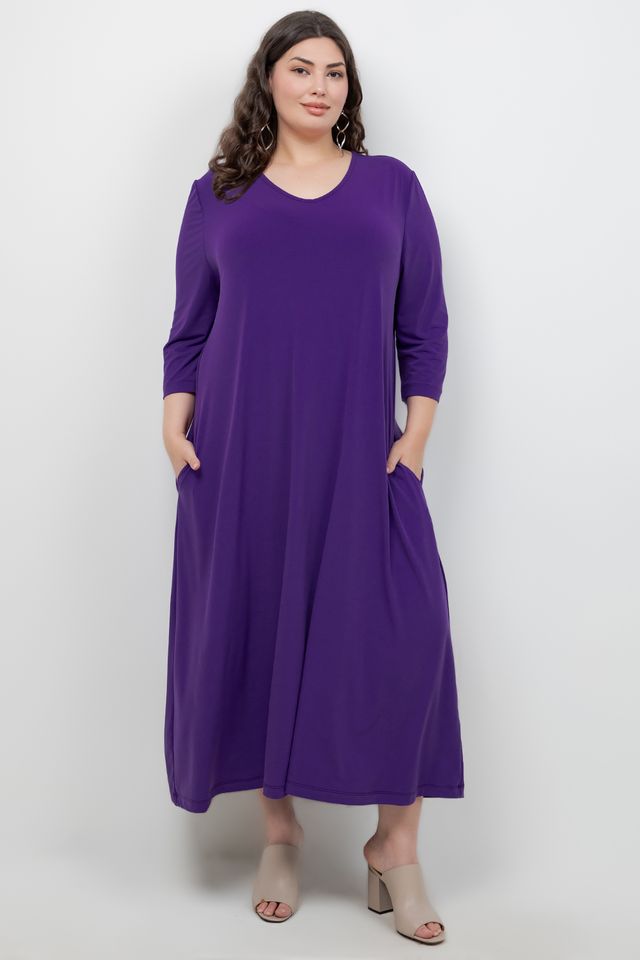 Dresses Vikki Vi Jersey Iris V Neck Pocket Dress