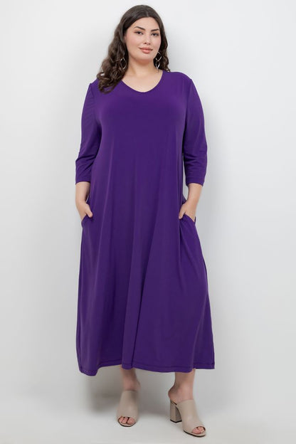 Dresses Vikki Vi Jersey Iris V Neck Pocket Dress