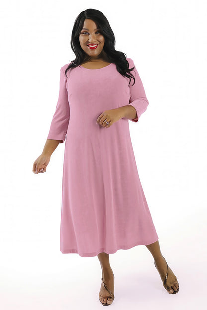 Dresses Vikki Vi Classic Carnation 3/4 Sleeve A-Line Dress