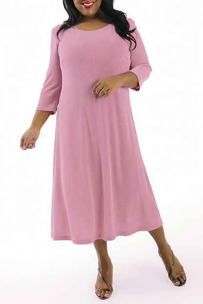 Dresses Vikki Vi Classic Carnation 3/4 Sleeve A-Line Dress