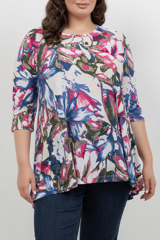 Tops Vikki Vi Georgia Floral Pocket Swing Tunic