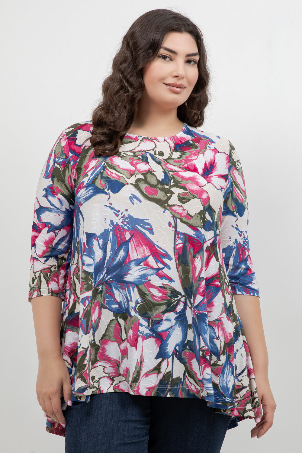 Tops Vikki Vi Georgia Floral Pocket Swing Tunic