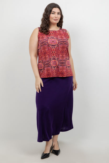 Skirts Vikki Vi Classic Royal Purple A-Line Maxi Skirt