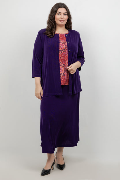 Skirts Vikki Vi Classic Royal Purple A-Line Maxi Skirt