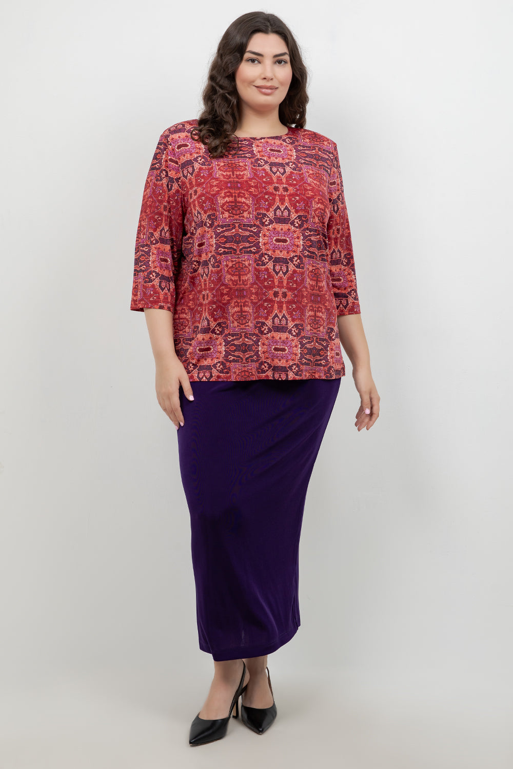 Skirts Vikki Vi Classic Royal Purple Straight Maxi Skirt