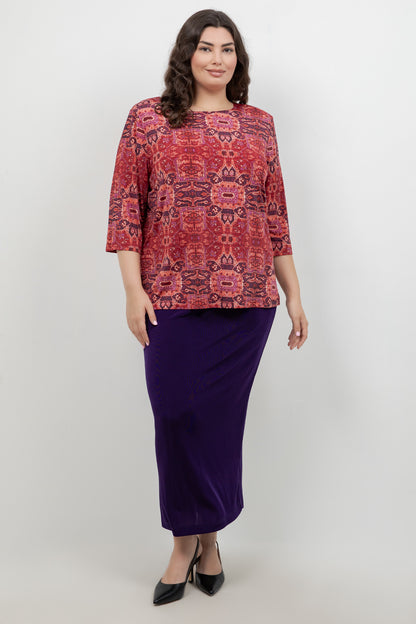Skirts Vikki Vi Classic Royal Purple Straight Maxi Skirt