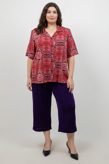 Pants Vikki Vi Classic Royal Purple Crop Pant