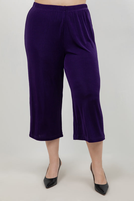 Pants Vikki Vi Classic Royal Purple Crop Pant
