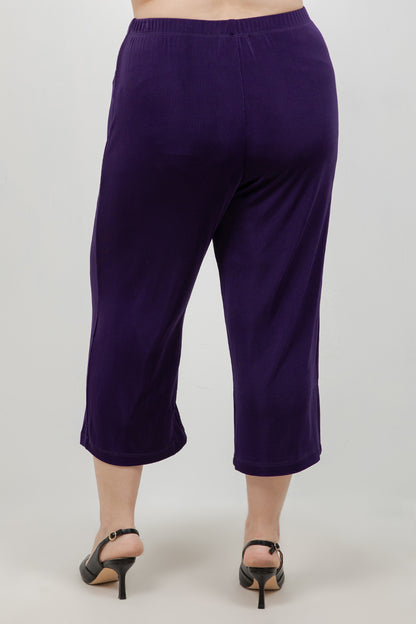 Pants Vikki Vi Classic Royal Purple Crop Pant