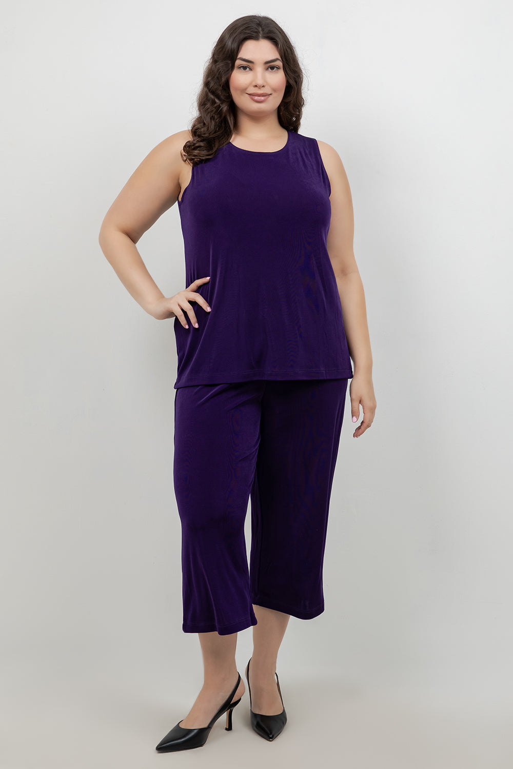 Tops Vikki Vi Classic Royal Purple Tank