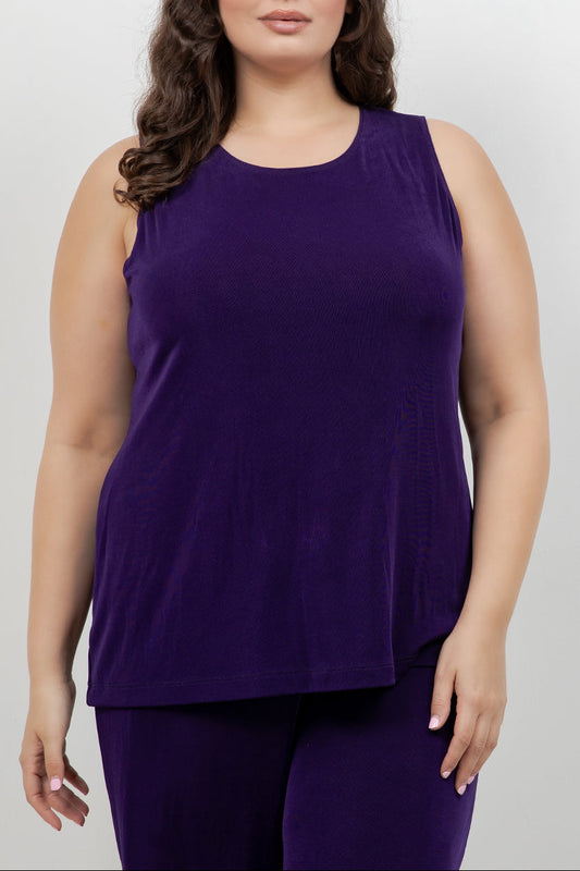 Tops Vikki Vi Classic Royal Purple Tank