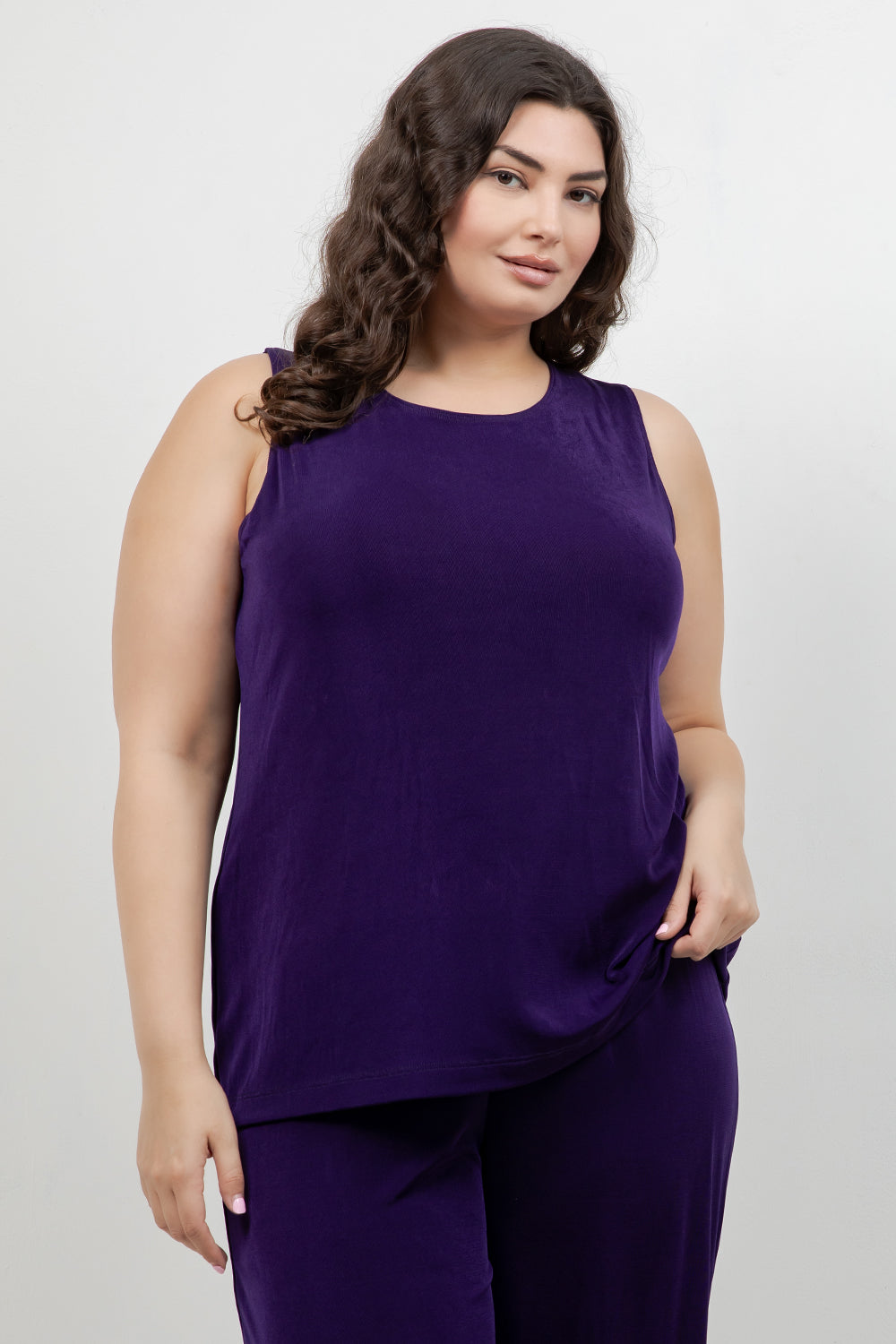Tops Vikki Vi Classic Royal Purple Tank