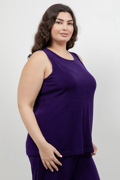 Tops Vikki Vi Classic Royal Purple Tank