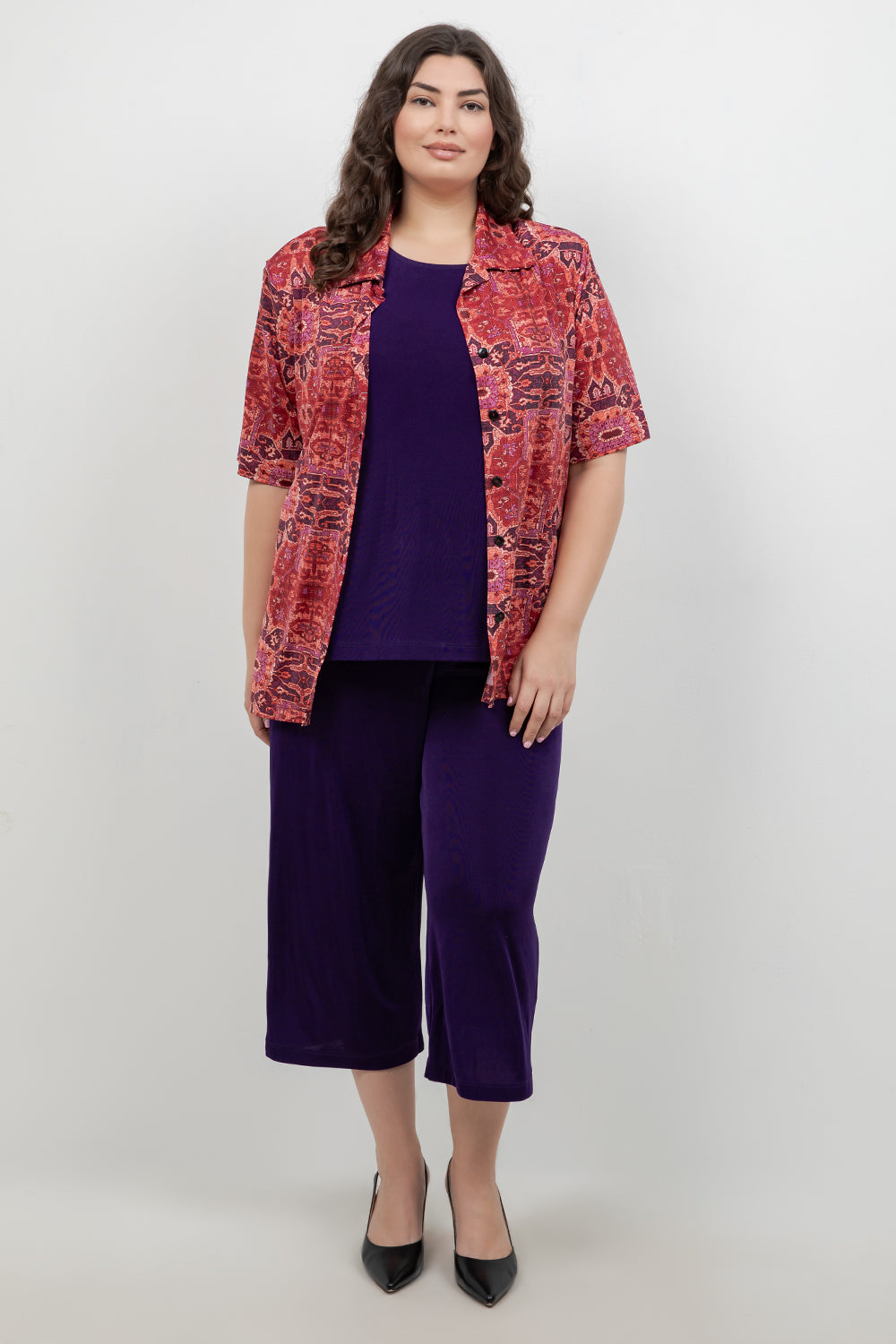 Pants Vikki Vi Classic Royal Purple Crop Pant