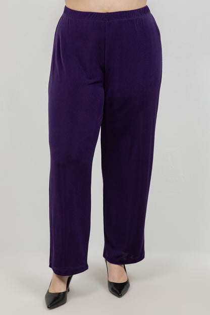 Pants Vikki Vi Classic Royal Purple Petite Pull-On Pant