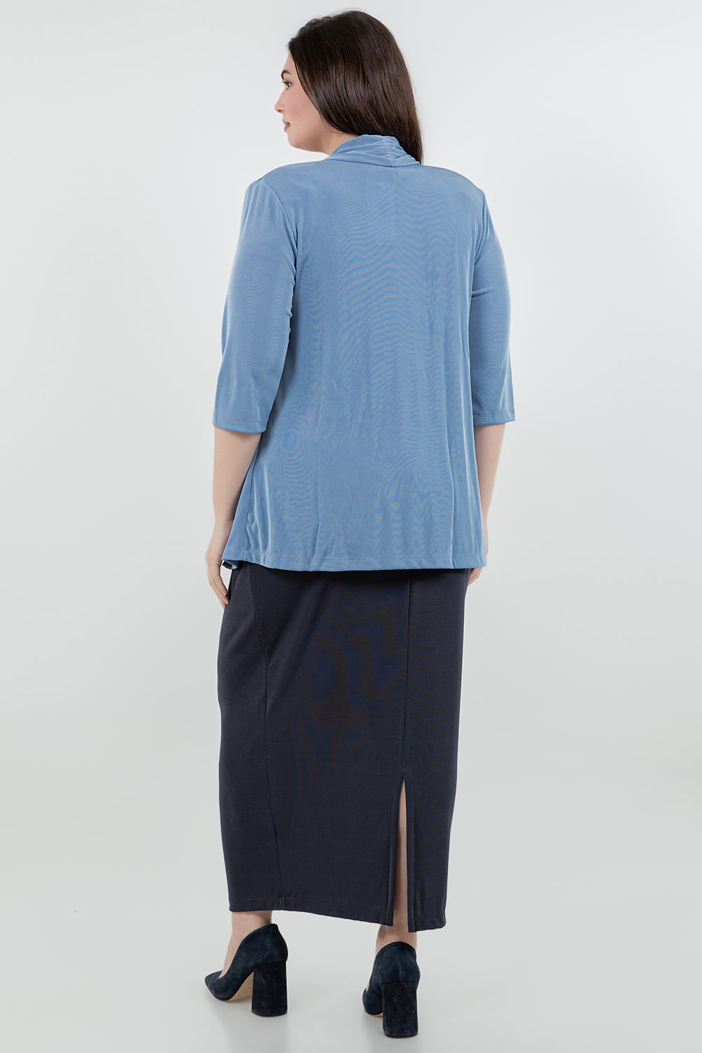 Jackets Vikki Vi Classic Powder Blue 3/4 Sleeve Kimono Jacket