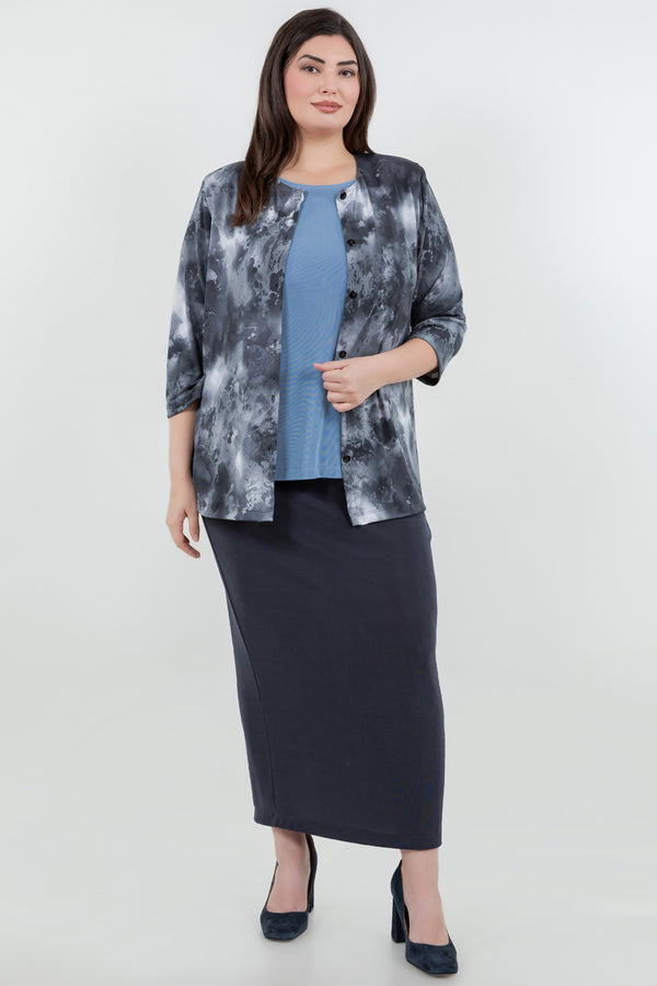 Vikki Vi Jersey Silver Mist Cardigan
