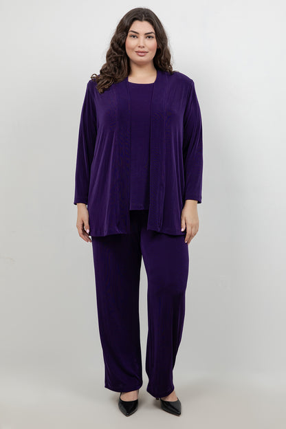 Pants Vikki Vi Classic Royal Purple Petite Pull-On Pant