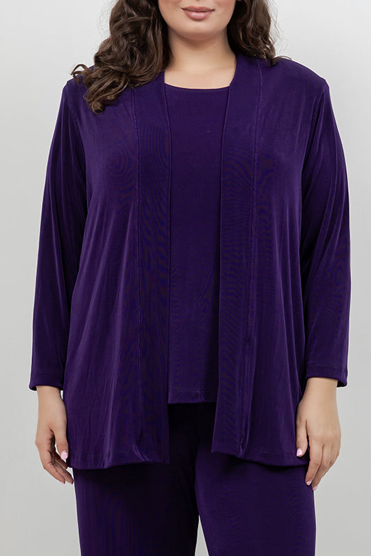 Jackets Vikki Vi Classic Royal Purple Kimono Jacket