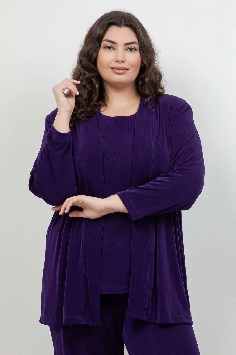 Jackets Vikki Vi Classic Royal Purple Kimono Jacket