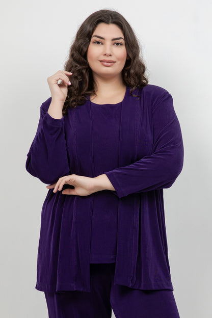 Jackets Vikki Vi Classic Royal Purple Kimono Jacket