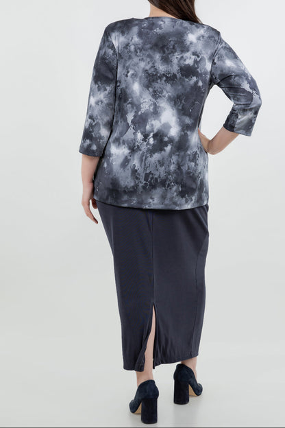 Jackets Vikki Vi Jersey Silver Mist 3/4 Sleeve Cardigan