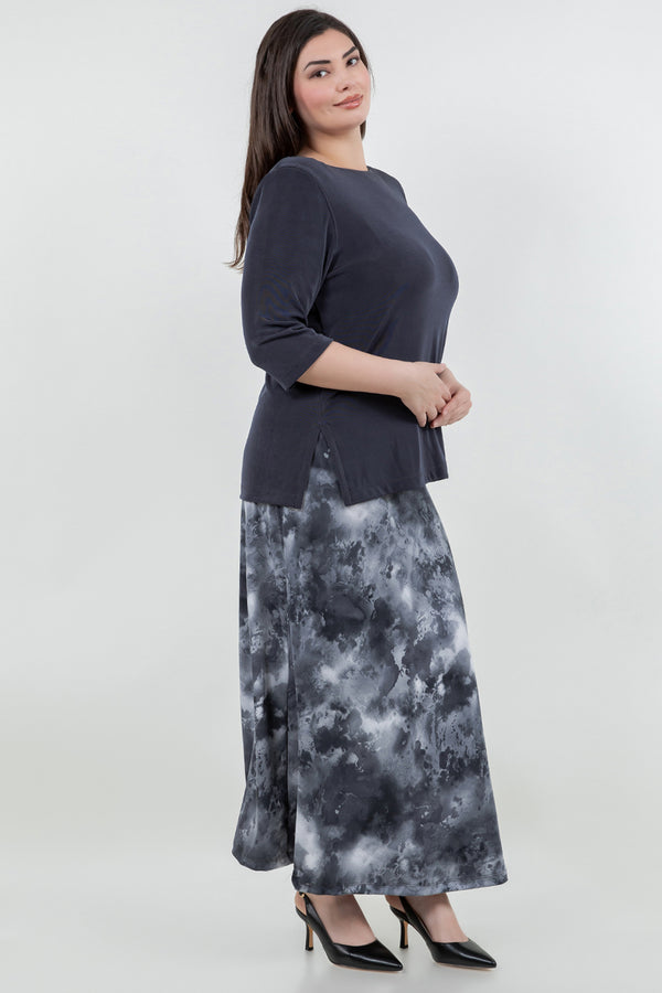 Vikki Vi Jersey Silver Mist Maxi Skirt