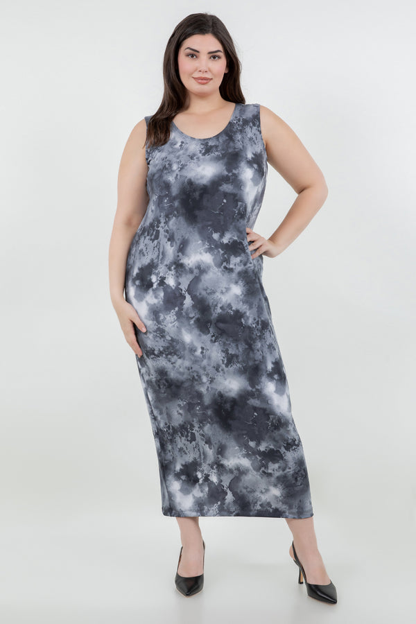 Vikki Vi Jersey Silver Mist Maxi Dress