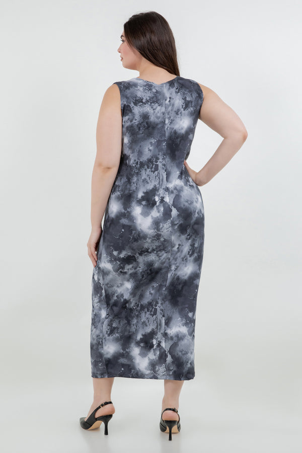 Vikki Vi Jersey Silver Mist Maxi Dress