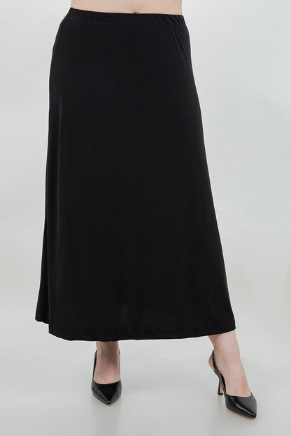 Skirts Vikki Vi Jersey Black A-Line Maxi Skirt