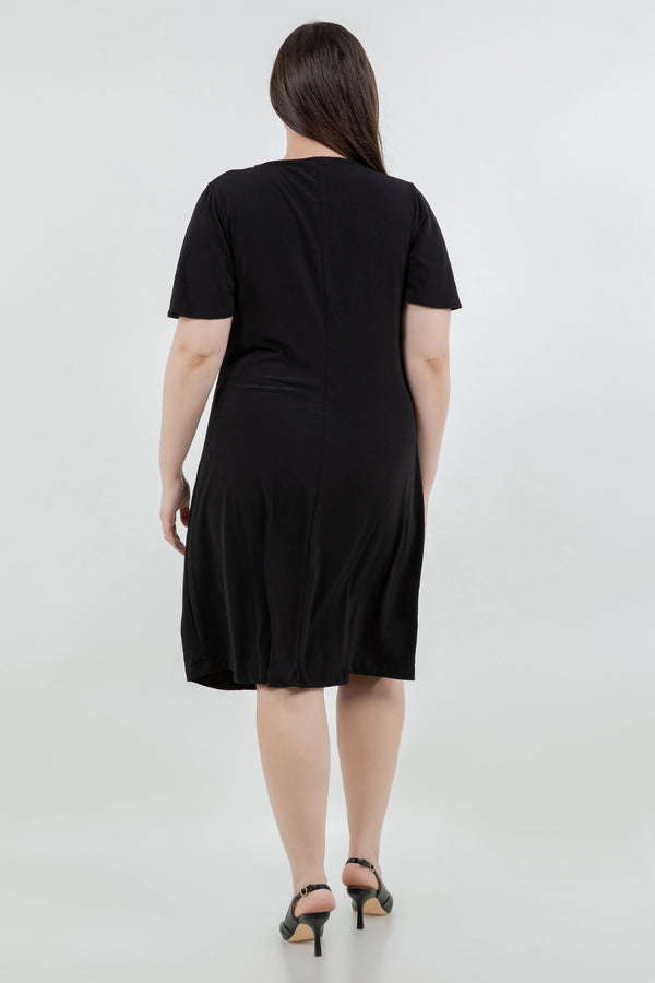 Vikki Vi Jersey Black T-Shirt Style Dress