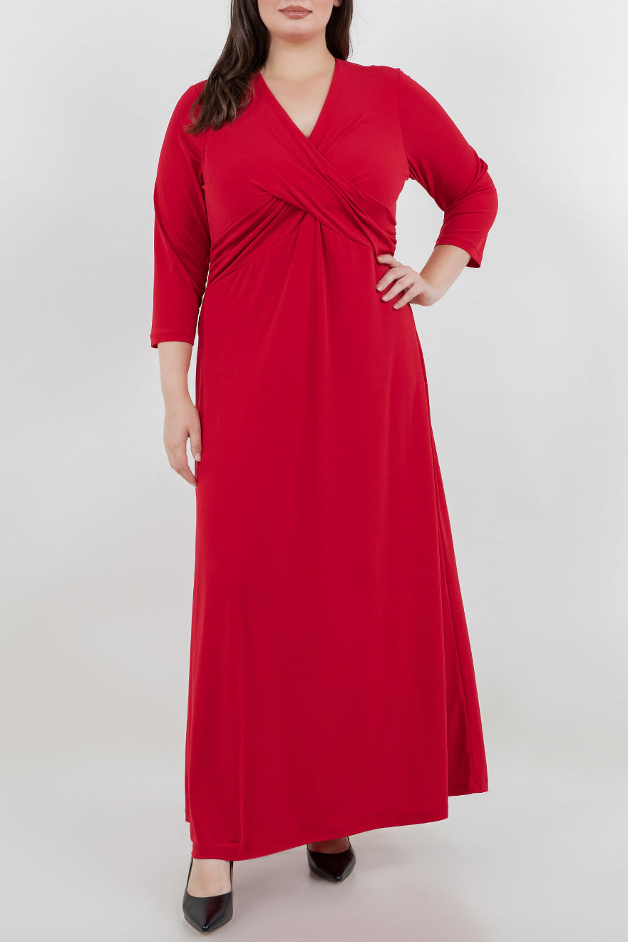 Dresses Vikki Vi Jersey Red Crossover Maxi Dress