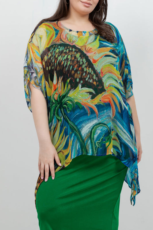 Tops Sunflower Cascade Tunic
