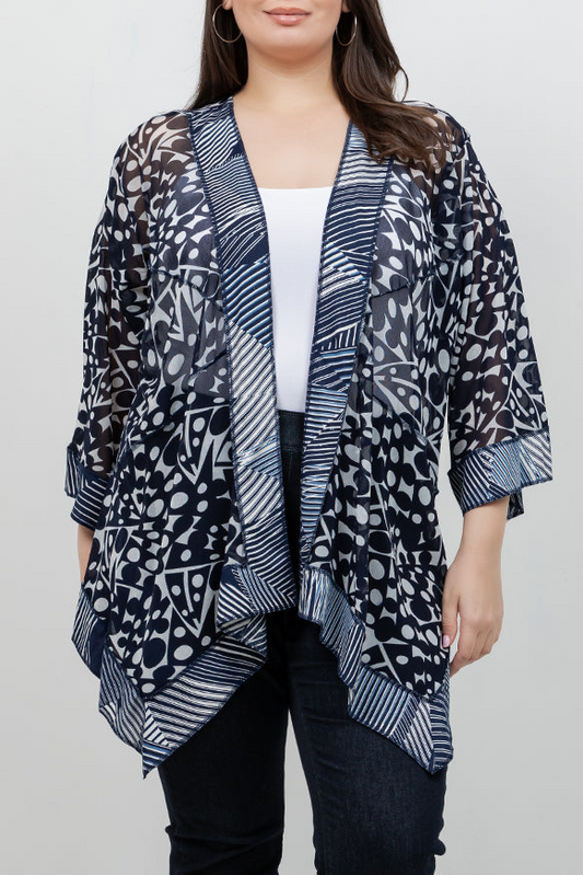 Jackets Navy Mesh Butterfly Jacket